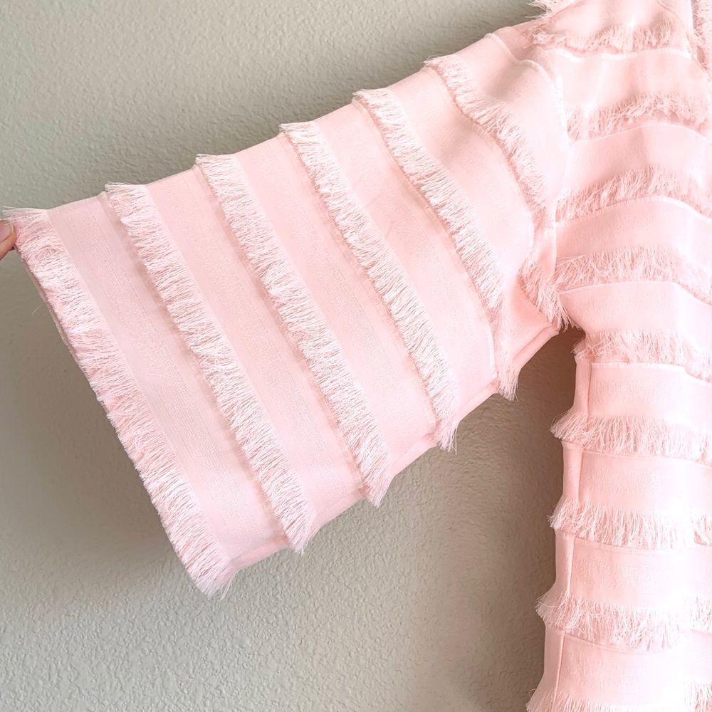 Cupio Fringed Spring Blush Top - Picture 3 of 7